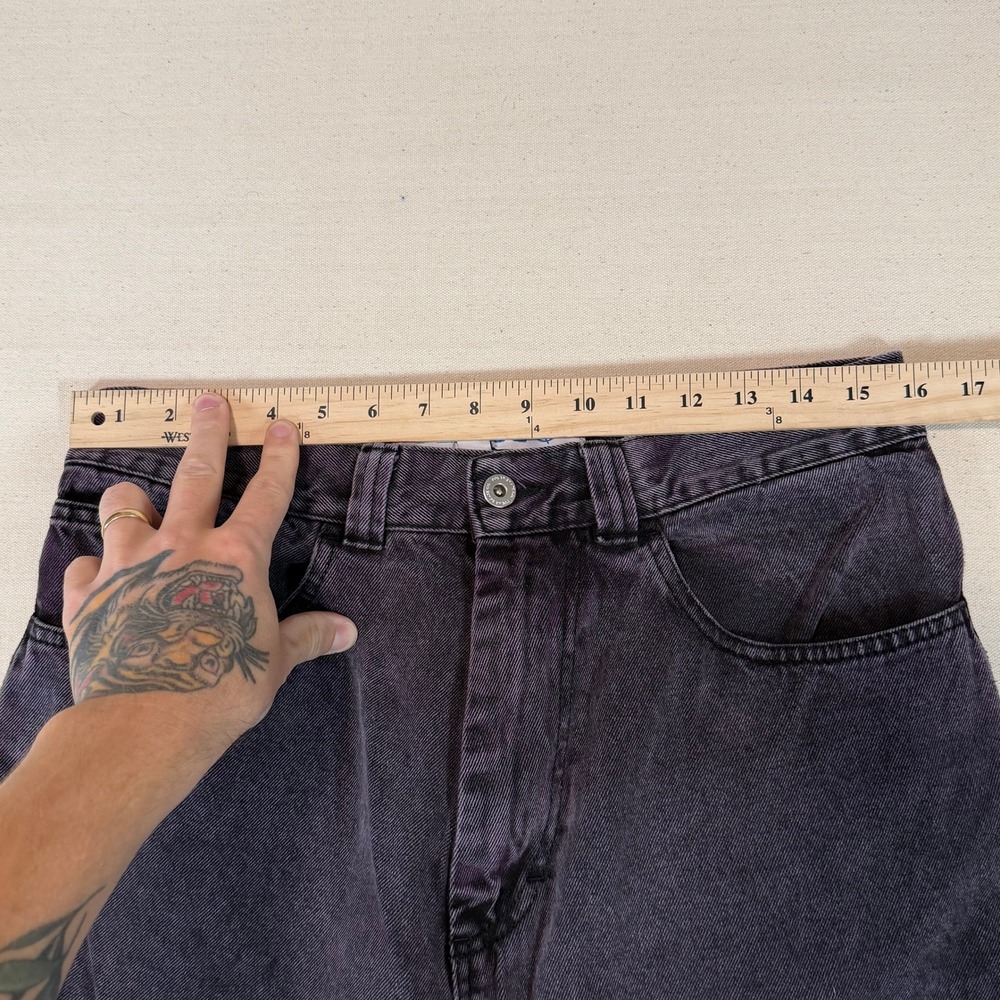 Polar Skate Co Big Boy Jeans Purple Black Baggy Fit Denim Size 32x28 Small - Picture 5 of 14